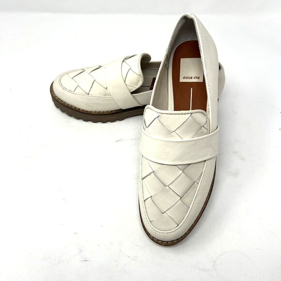 Dolce Vita Aubree NWOB Flat Lug Sole Loafer Size 7 Cream Summer - Picture 5 of 11